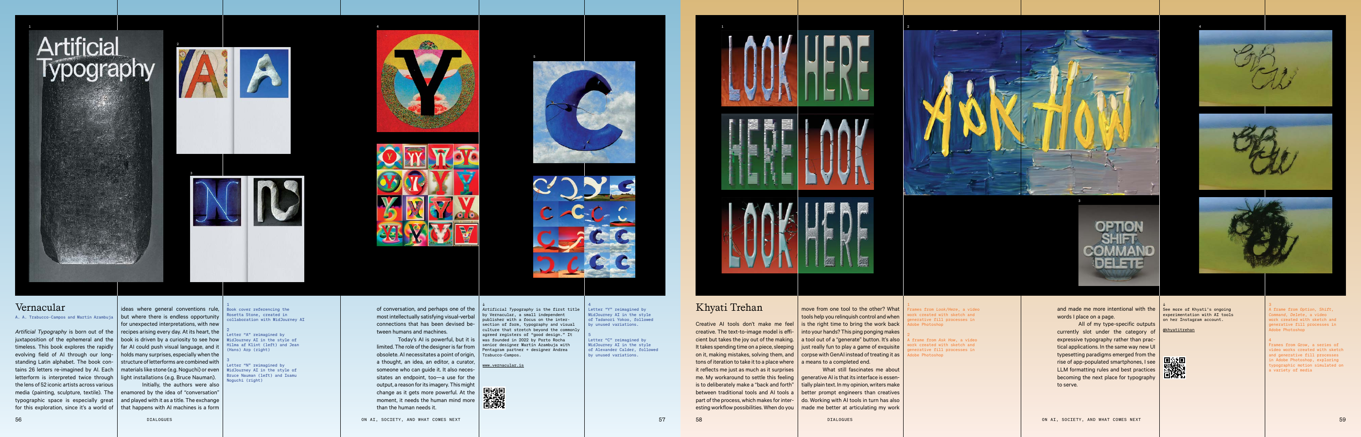 Issue 1 &mdash; Artificial Typography spread